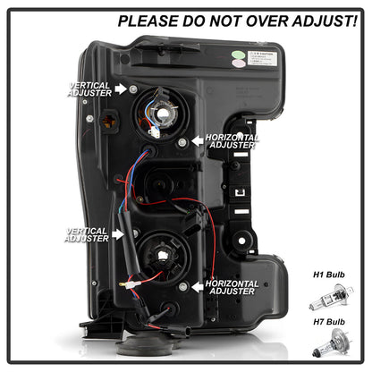 Spyder Ford F-250/F-350/F450 Super Duty 17-18 Projector Headlights Black PRO-YD-FS17-SBSEQ-BK 5086280