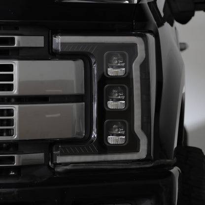 Spyder Ford F-250/F-350/F450 17-18 Full LED Headlights Chrome PRO-YD-FS17HALAP-SEQ-BK 5087430
