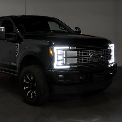 Spyder Ford F-250/F-350/F450 17-18 Full LED Headlights Chrome PRO-YD-FS17HALAP-SEQ-BK 5087430