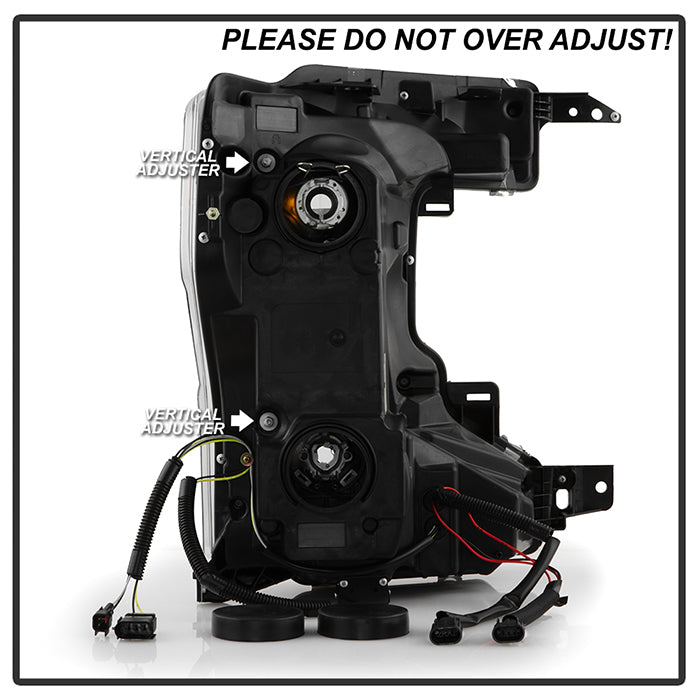 SPYDER Signature 20-22 Ford F250/F350 (Halogen) Proj. Headlights - Black (PRO-YD-FS20HALSI-SEQ-BK) 5088628