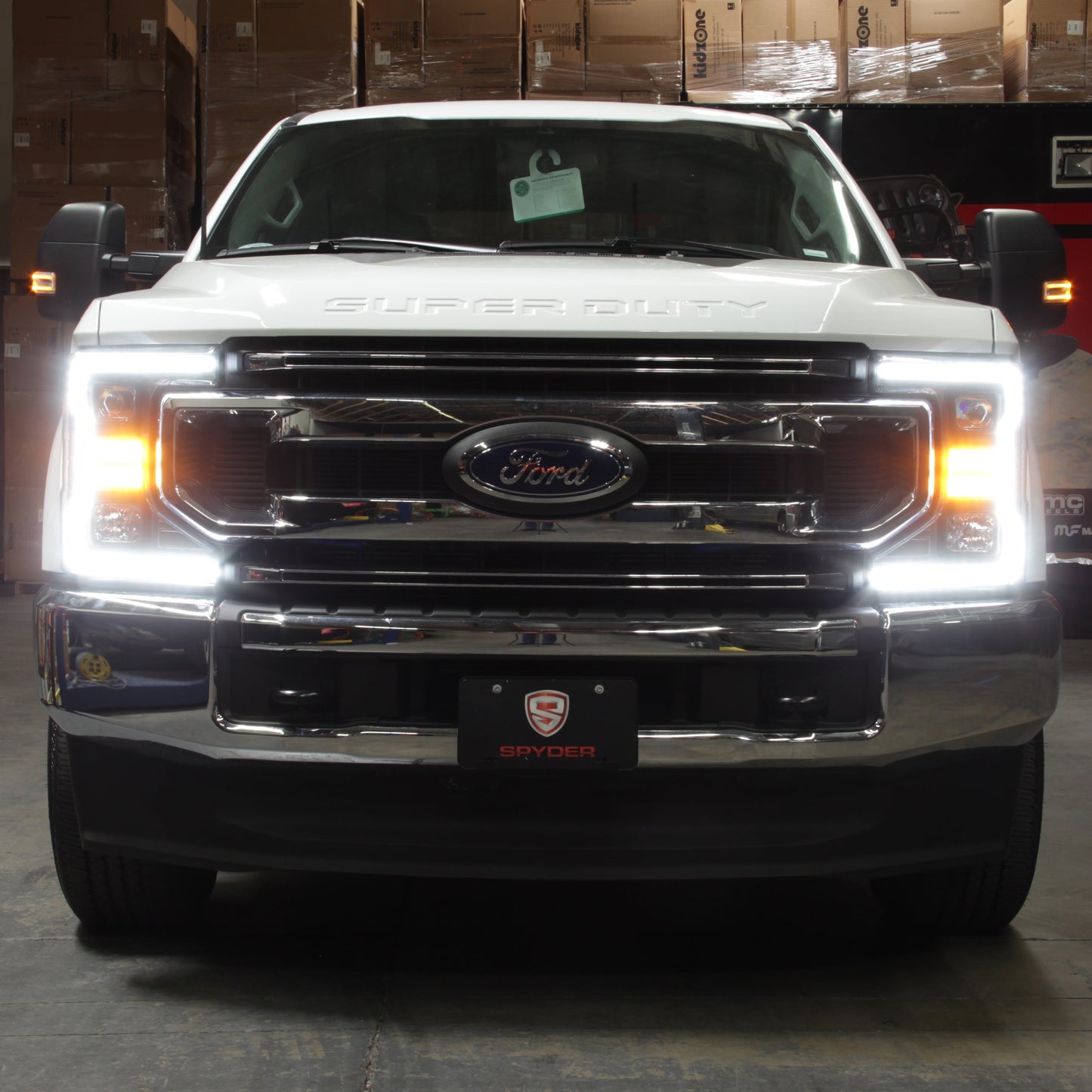 SPYDER Signature 20-22 Ford F250/F350 (Halogen) Proj. Headlights - Black (PRO-YD-FS20HALSI-SEQ-BK) 5088628