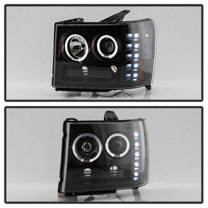 Spyder GMC Sierra 1500/GMC Sierra Denali 08-13 Projector LED Halo- LED All Blk PRO-YD-GS07-HL-BKV2 5086020