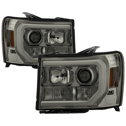 Spyder GMC Sierra 1500/2500/3500 07-13 V2 Projector Headlights - Smoke PRO-YD-GS07V2-LBDRL-SM 5083654