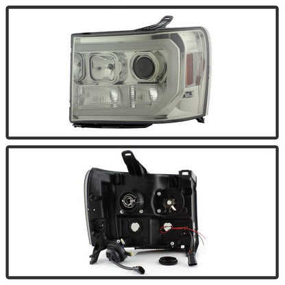 Spyder GMC Sierra 1500/2500/3500 07-13 V2 Projector Headlights - Smoke PRO-YD-GS07V2-LBDRL-SM 5083654