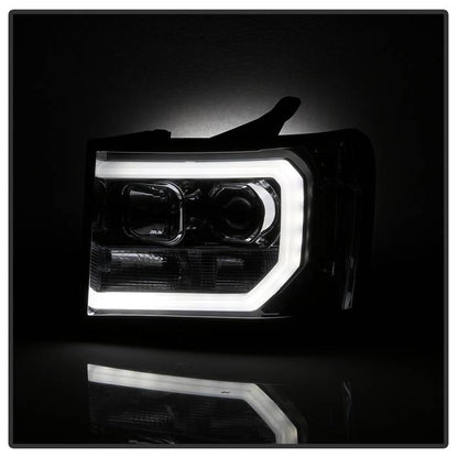Spyder GMC Sierra 1500/2500/3500 07-13 V2 Projector Headlights - Smoke PRO-YD-GS07V2-LBDRL-SM 5083654
