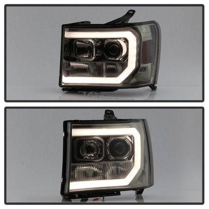 Spyder GMC Sierra 1500/2500/3500 07-13 V2 Projector Headlights - Smoke PRO-YD-GS07V2-LBDRL-SM 5083654