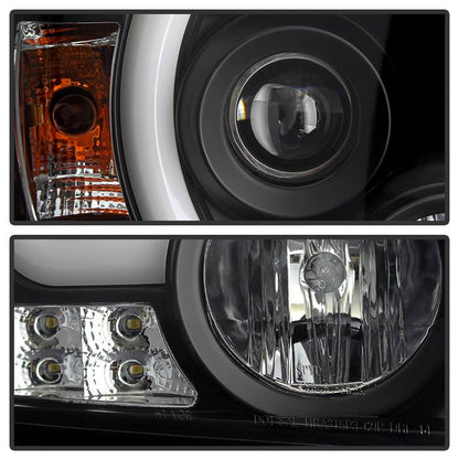 Spyder GMC Sierra 14-16 Projector Headlights Light Bar DRL Black PRO-YD-GS14-LBDRL-BK 5080523