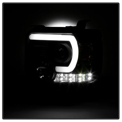 Spyder GMC Sierra 14-16 Projector Headlights Light Bar DRL Blk PRO-YD-GS14V2-LBDRL-BK 5080851
