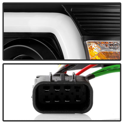 Spyder GMC Sierra 14-16 Projector Headlights Light Bar DRL Blk PRO-YD-GS14V2-LBDRL-BK 5080851
