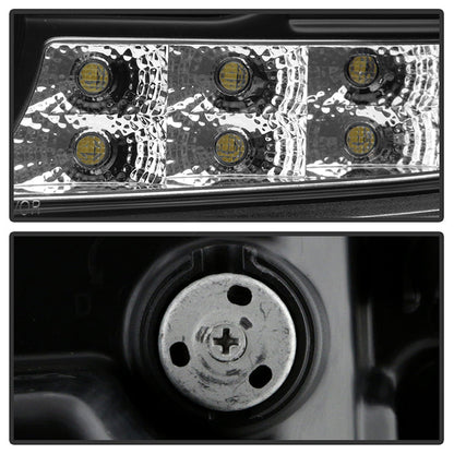 Spyder GMC Sierra 14-16 Projector Headlights Light Bar DRL Blk PRO-YD-GS14V2-LBDRL-BK 5080851
