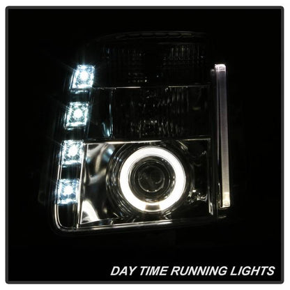 Spyder GMC Yukon 07-14/GMC Yukon XL 07-14 Projector Headlights LED Halo LED Chrome PRO-YD-GY07-HL-C 5029324