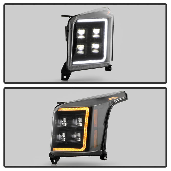 SPYDER Apex 15-20 GMC Yukon High-Power LED Module Headlights - Black (PRO-YD-GY15HALAP-SBSEQ-BK) 5088741