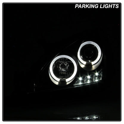 Spyder Honda Accord 03-07 Projector Headlights LED Halo Amber Reflctr LED Blk PRO-YD-HA03-AM-BK 5010636