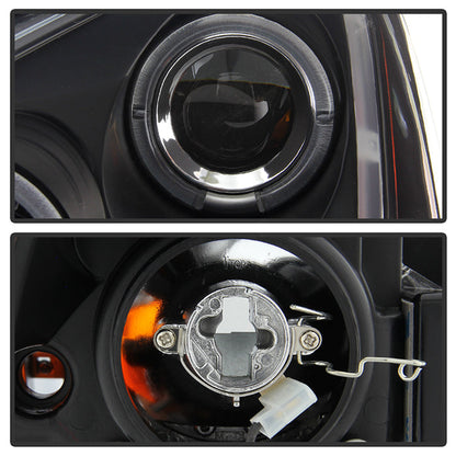 Spyder Honda Accord 03-07 Projector Headlights LED Halo Amber Reflctr LED Blk PRO-YD-HA03-AM-BK 5010636