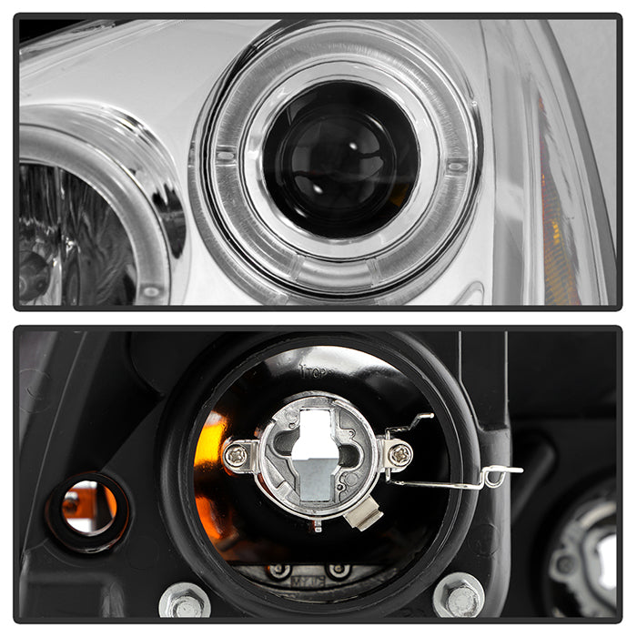 Spyder Honda Accord 03-07 Projector Headlights LED Halo Amber Reflctr LED Chrm PRO-YD-HA03-AM-C 5010643
