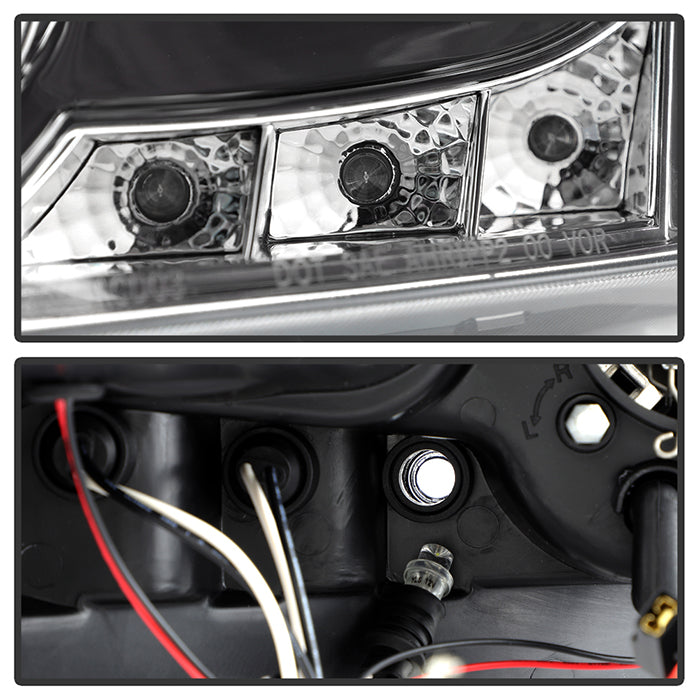 Spyder Honda Accord 03-07 Projector Headlights LED Halo Amber Reflctr LED Chrm PRO-YD-HA03-AM-C 5010643