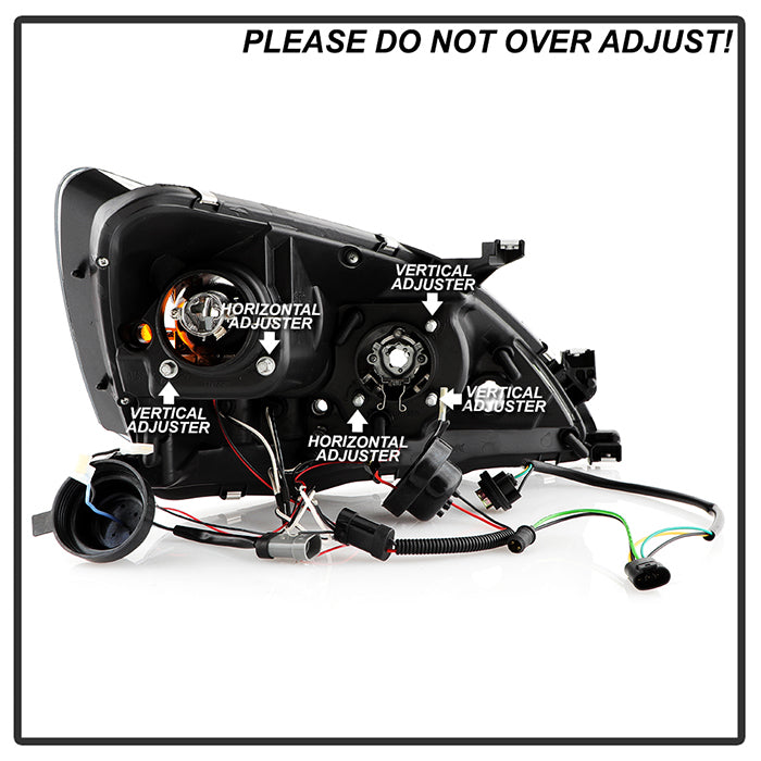 Spyder Honda Accord 03-07 Projector Headlights LED Halo Amber Reflctr LED Chrm PRO-YD-HA03-AM-C 5010643