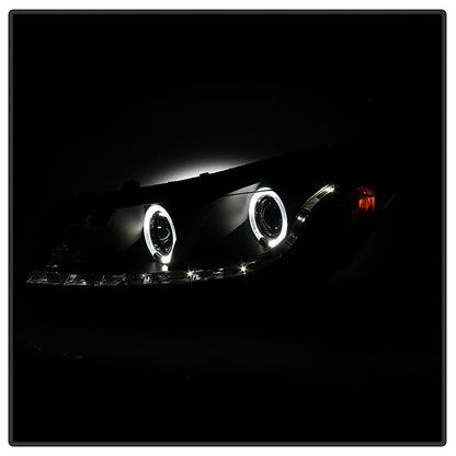 Spyder Honda Accord 08-12 4Dr Projector Headlights- LED Halo DRL Blk PRO-YD-HA08-4D-HL-BK 5010667
