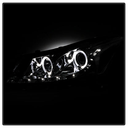 Spyder Honda Accord 08-12 4Dr Projector Headlights- LED Halo DRL Smke PRO-YD-HA08-4D-HL-SM 5010681