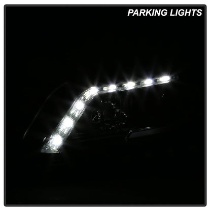 Spyder Honda Accord 2013-2015 4DR Projector Headlights Light Bar DRL Black PRO-YD-HA13-LBDRL-BK 5080530