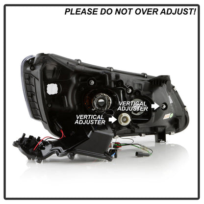 Spyder Honda Accord 2013-2015 4DR Projector Headlights Light Bar DRL Black PRO-YD-HA13-LBDRL-BK 5080530