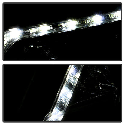 Spyder Honda Accord 2013-2015 4DR Projector Headlights Light Bar DRL Black PRO-YD-HA13-LBDRL-BK 5080530