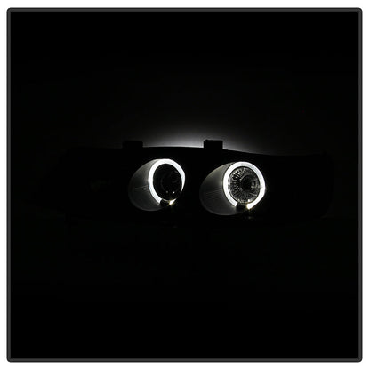 Spyder Honda Accord 94-97 1PC Projector Headlights LED Halo Amber Reflctr Blk PRO-YD-HA94-AM-BK 5010698