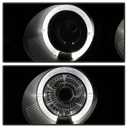 Spyder Honda Accord 94-97 1PC Projector Headlights LED Halo Amber Reflctr Blk PRO-YD-HA94-AM-BK 5010698