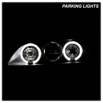 Spyder Honda Accord 98-02 1PC Projector Headlights LED Halo Amber Reflctr Blk PRO-YD-HA98-AM-BK 5010728