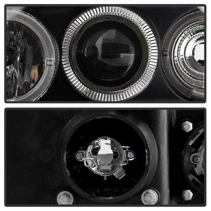 Spyder Honda Accord 98-02 1PC Projector Headlights LED Halo Amber Reflctr Blk PRO-YD-HA98-AM-BK 5010728