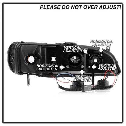 Spyder Honda Accord 98-02 1PC Projector Headlights LED Halo Amber Reflctr Blk PRO-YD-HA98-AM-BK 5010728