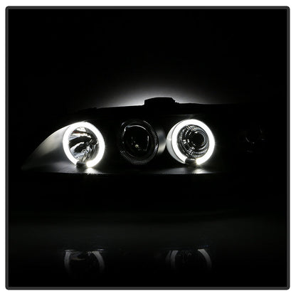 Spyder Honda Accord 98-02 1PC Projector Headlights LED Halo Amber Reflctr Blk PRO-YD-HA98-AM-BK 5010728