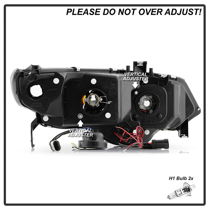 Spyder Honda Civic 06-08 2Dr Projector Headlights LED Halo Black High H1 Low H1 PRO-YD-HC06-2D-HL-BK 5010780