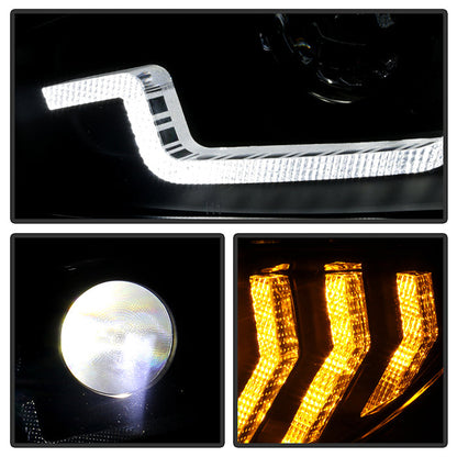 Spyder Honda Civic 16-18 2DR/4DR/Hatchback Headlight Black PRO-YD-HC16PL-SEQ-BK 5087539