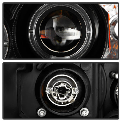 Spyder Honda Civic 96-98 Projector Headlights LED Halo Amber Reflctr Blk PRO-YD-HC96-AM-BK 5010902