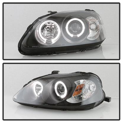 Spyder Honda Civic 99-00 Projector Headlights LED Halo Black High H1 Low H1 PRO-YD-HC99-AM-BK 5010933
