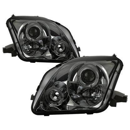 Spyder Honda Prelude 97-01 Projector Headlights LED Halo Smoke High H1 Low H1 PRO-YD-HP97-HL-SM 5011053