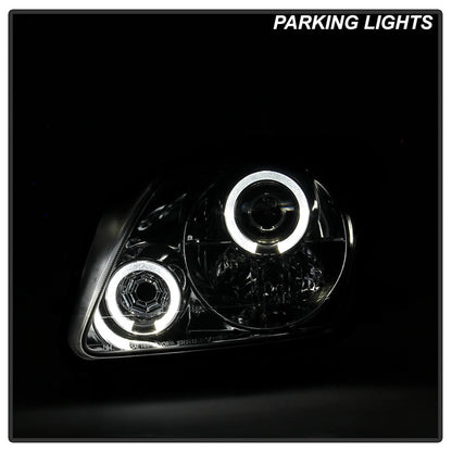 Spyder Honda Prelude 97-01 Projector Headlights LED Halo Smoke High H1 Low H1 PRO-YD-HP97-HL-SM 5011053
