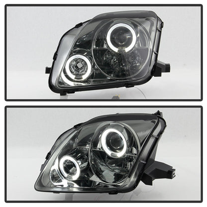 Spyder Honda Prelude 97-01 Projector Headlights LED Halo Smoke High H1 Low H1 PRO-YD-HP97-HL-SM 5011053