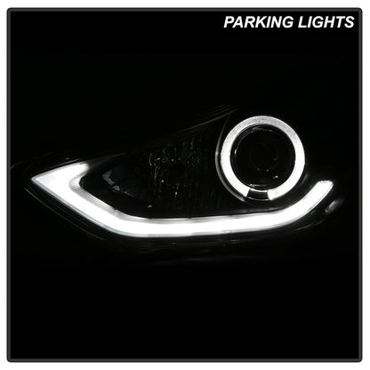 Spyder Hyundai Elantra 11-13 Projector Headlights LED Halo DRL Blk PRO-YD-HYELAN11-DRL-BK 5073662
