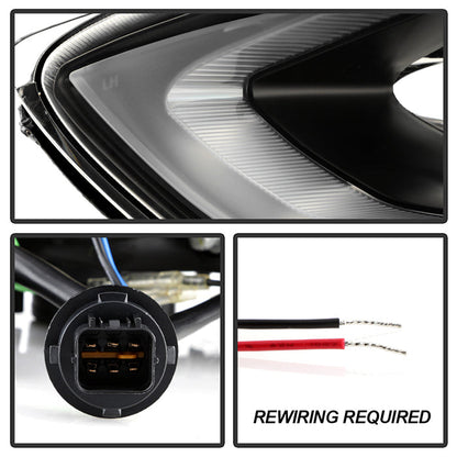 Spyder Hyundai Elantra 11-13 Projector Headlights LED Halo DRL Blk PRO-YD-HYELAN11-DRL-BK 5073662