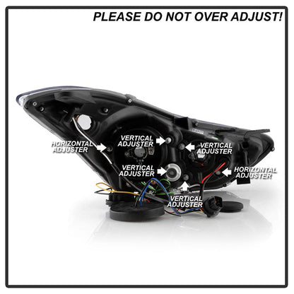 Spyder Hyundai Elantra 11-13 Projector Headlights LED Halo DRL Blk PRO-YD-HYELAN11-DRL-BK 5073662