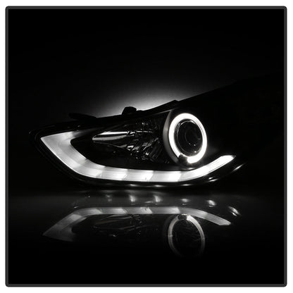Spyder Hyundai Elantra 11-13 Projector Headlights LED Halo DRL Blk PRO-YD-HYELAN11-DRL-BK 5073662