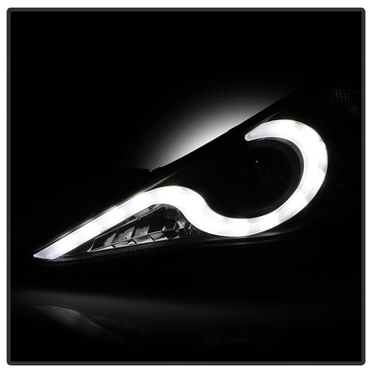 Spyder Hyundai Sonata 11-13 Verson 2 Projector - Light Bar DRL Blk PRO-YD-HYSON11V2-LBDRL-BK 5080882