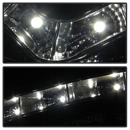 Spyder Hyundai Tucson 04-09 Projector Headlights DRL Black High H1 Low H1 PRO-YD-HYTUC04-DRL-BK 5029447