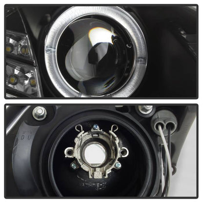 Spyder Infiniti G35 03-07 2DR Projector Halogen - LED Halo DRL Blk High H4 PRO-YD-IG35032D-DRL-BK 5011060