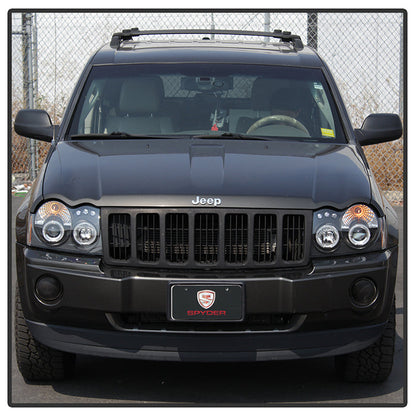 Spyder Jeep Grand Cherokee 05-07 Projector Headlights LED Halo LED Blk Low 9006 PRO-YD-JGC05-HL-BK 5011091