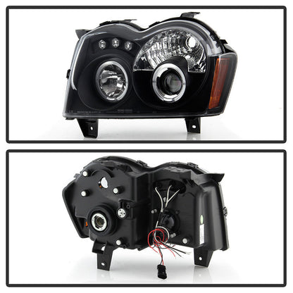 Spyder Jeep Grand Cherokee 05-07 Projector Headlights LED Halo LED Blk Low 9006 PRO-YD-JGC05-HL-BK 5011091