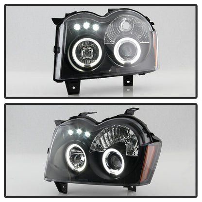 Spyder Jeep Grand Cherokee 05-07 Projector Headlights LED Halo LED Blk Low 9006 PRO-YD-JGC05-HL-BK 5011091