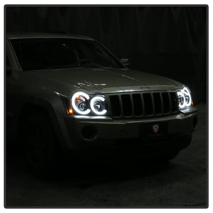 Spyder 05-07 Jeep Grand Cherokee - Light Bar Projector Headlights - Black - PRO-YD-JGC05V2-LB-BK 5086129